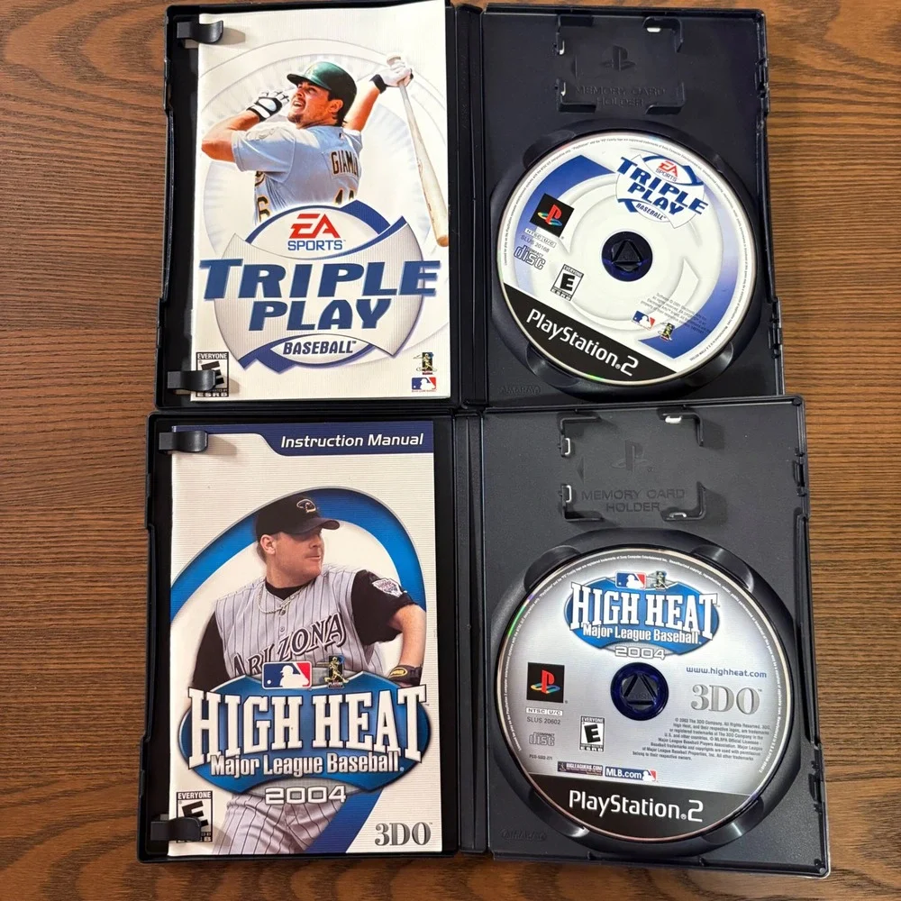 Sony PlayStation 2 Baseball Game Bundle‎ PS2 Good MLB Triple Play High Heat